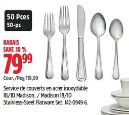 Canadian Tire CANVAS Madison 18/10 Stainless-Steel Flatware Set offer