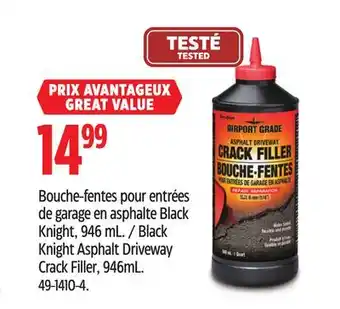 Canadian Tire Black Knight Asphalt Driveway Crack Filler, 946mL offer