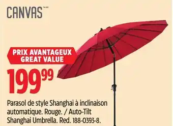 Canadian Tire CANVAS Auto-Tilt Shanghai Umbrella offer