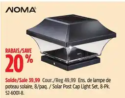 Canadian Tire NOMA Solar Post Cap Light Set, 8-Pk offer