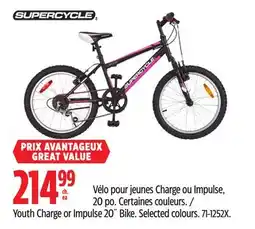 Canadian Tire Supercycle Youth Charge or Impulse 20 Bike offer