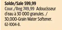 Canadian Tire Whirlpool 30,000-Grain Water Softener offer