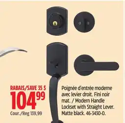 Canadian Tire Garrison Modern Handle Lockset with Straight Lever offer