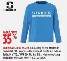 Canadian Tire Striker UPF 50+ Fishing Shirt offer