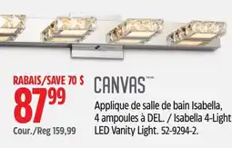 Canadian Tire CANVAS Isabella 4-Light LED Vanity Light offer