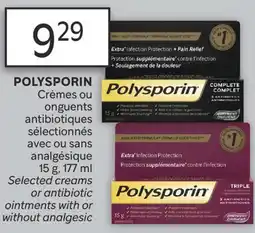Brunet POLYSPORIN Crèmes ou onguents antibiotiques sélectionnés avec ou sans analgésique offer