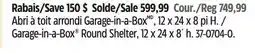 Canadian Tire Shelter Logic Garage-in-a-Box Round Shelter, 12 x 24 x 8' h offer