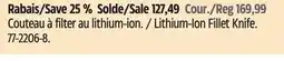 Canadian Tire Rapala Lithium-Ion Fillet Knife offer