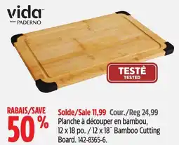 Canadian Tire Vida-by-paderno 12 x 18˝Bamboo Cutting Board offer