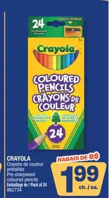 Jean Coutu CRAYOLA Pre-sharpened coloured pencils offer