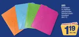 Jean Coutu GEO Selected plastic envelopes offer