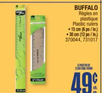 Jean Coutu BUFFALO Plastic rulers offer