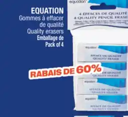 Jean Coutu EQUATION Quality erasers offer