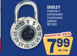 Jean Coutu DUDLEY Combination padlock offer