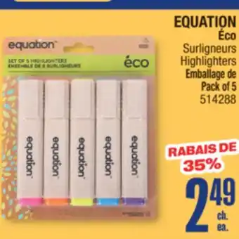Jean Coutu EQUATION Éco Highlighters offer