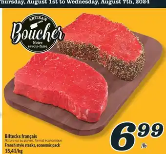 Marché Richelieu BIFTECKS FRANÇAIS | FRENCH STYLE STEAKS offer