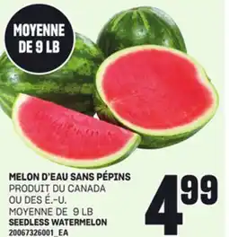 Provigo MELON D'EAU SANS PÉPINS, MOYENNE DE 9 LB offer