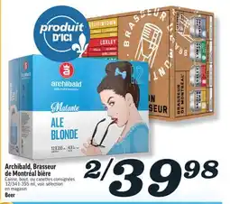 Marché Richelieu ARCHIBALD, BRASSEUR DE MONTRÉAL BIÈRE | BEER offer