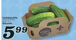 Marché Richelieu Cornichons kirby | Kirby pickles offer