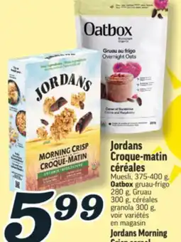 Marché Richelieu JORDANS CROQUE‑MATIN CÉRÉALES | JORDANS MORNING CRISP CEREAL offer