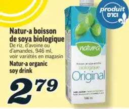 Marché Richelieu Natur‑a boisson de soya biologique | Natur‑a organic soy drink offer