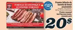 Marché Richelieu Premier biftecks de bavette de boeuf assaisonnés | Premier seasoned beef flap meat steaks offer