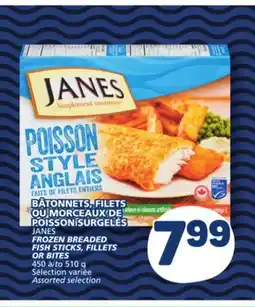 Marché Bonichoix JANES FROZEN BREADED FISH STICKS, FILLETS OR BITES offer