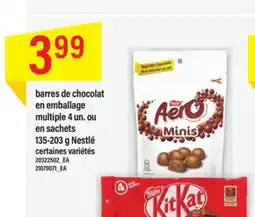 Maxi barres de chocolat en emballage multiple 4 un. ou en sachets 135-203 g Nestlé offer