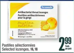 Jean Coutu PERSONNELLE Selected lozenges offer