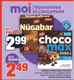 Super C BARRES CHOCO MAX LECLERC | LECLERC CHOCO MAX BARS offer