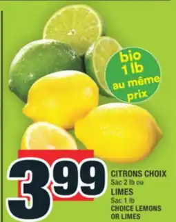 Super C CITRONS CHOIX | CHOICE LEMONS OR LIMES offer
