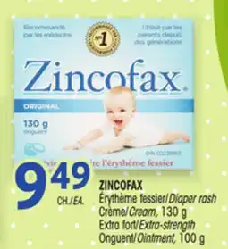 Uniprix ZINCOFAX Érythème fessier/Diaper rash offer