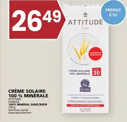 Rachelle-Bery Grocery ATTITUDE 100% MINERAL SUNSCREEN offer