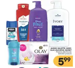 Brunet AUSSIE, GILLETTE, IVORY, OLAY, OLD SPICE, SECRET Produits sélectionnés offer