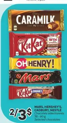 Brunet MARS, HERSHEY'S, CADBURY, NESTLÉ Chocolats sélectionnés offer