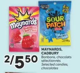 Brunet MAYNARDS, CADBURY Bonbons, chocolats sélectionnés offer