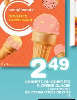 Marches Tradition COMPLIMENTS ICE CREAM CONES OR CUPS offer