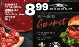 Marches Tradition GRIZZLY FROZEN SALMON BURGERS offer