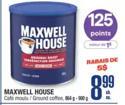 Jean Coutu MAXWELL HOUSE Ground coffee offer