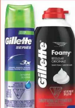 Jean Coutu GILLETTE Selected shaving creams and gels offer