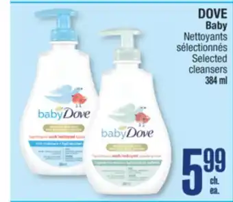Jean Coutu DOVE Baby Selected cleansers offer