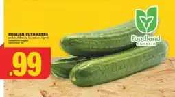 No Frills ENGLISH CUCUMBERS offer