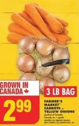No Frills FARMER'S MARKET CARROTS YELLOW ONIONS offer