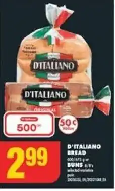 No Frills D'ITALIANO BREAD offer
