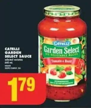 No Frills CATELLI GARDEN SELECT SAUCE offer
