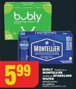 No Frills BUBLY MONTELLIER SPARKLING WATER offer