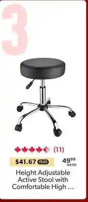 123Ink Height Adjustable Active Stool with Comfortable High offer