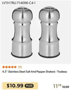 Shopper+ 4.5 Stainless Steel Salt And Pepper Shakers - Trudeau offer