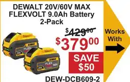 Atlas Tools & Machinery DEWALT 20V/60V MAX FLEXVOLT 9.0Ah Battery offer