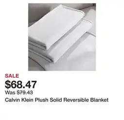 Bed Bath & Beyond Calvin Klein Plush Solid Reversible Blanket offer
